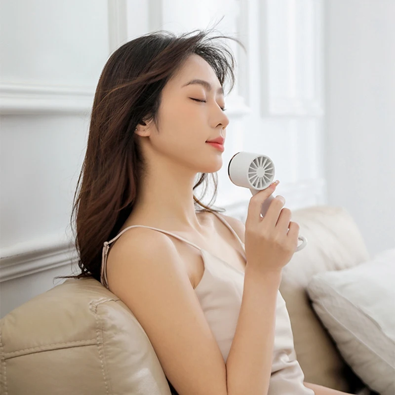 氷でコーティングされたポータブル半導体冷却ファン,USB充電,強風,ポータブル,デスクトップ,屋外,耐久性,青