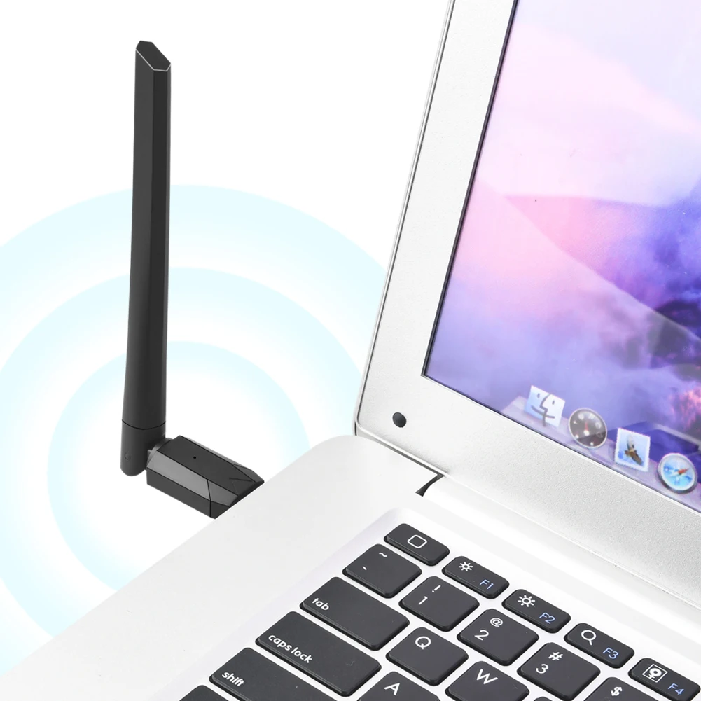 

650 Мбит/с USB-адаптер Wi-Fi, бесплатный диск, двухдиапазонный 2,4G, 5 ГГц, беспроводная сетевая карта, адаптер Wi-Fi-ключа для Windows XP/7/8/8.1/10/11