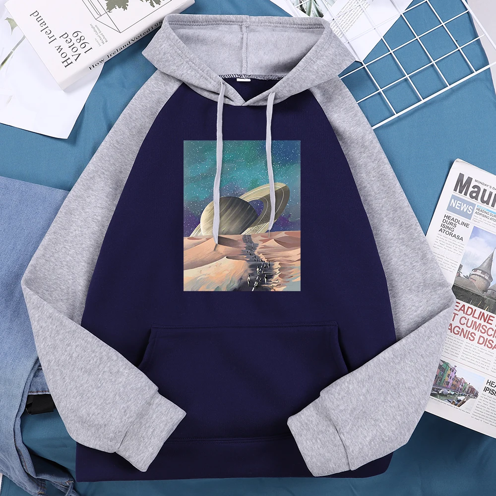 

To Beyond With Yoy Print Men Clothing Personality Vintage Hoodies Crewneck Oversize Raglan Sweatshirts Fleece Warm Mans Clothing