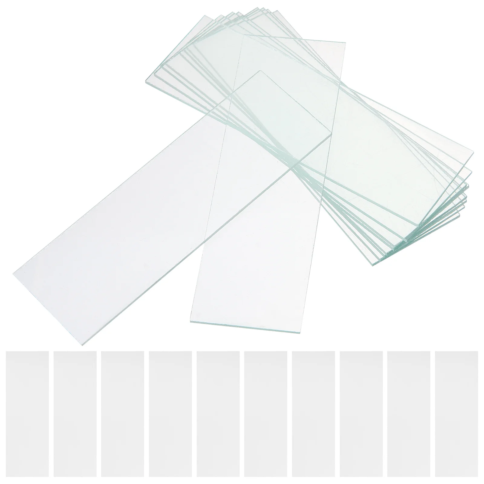 

100Pcs Clear Glass Microscope Slides Blank Laboratory Glass Slides Transparent Optical Microscope Accessories for Biology Class