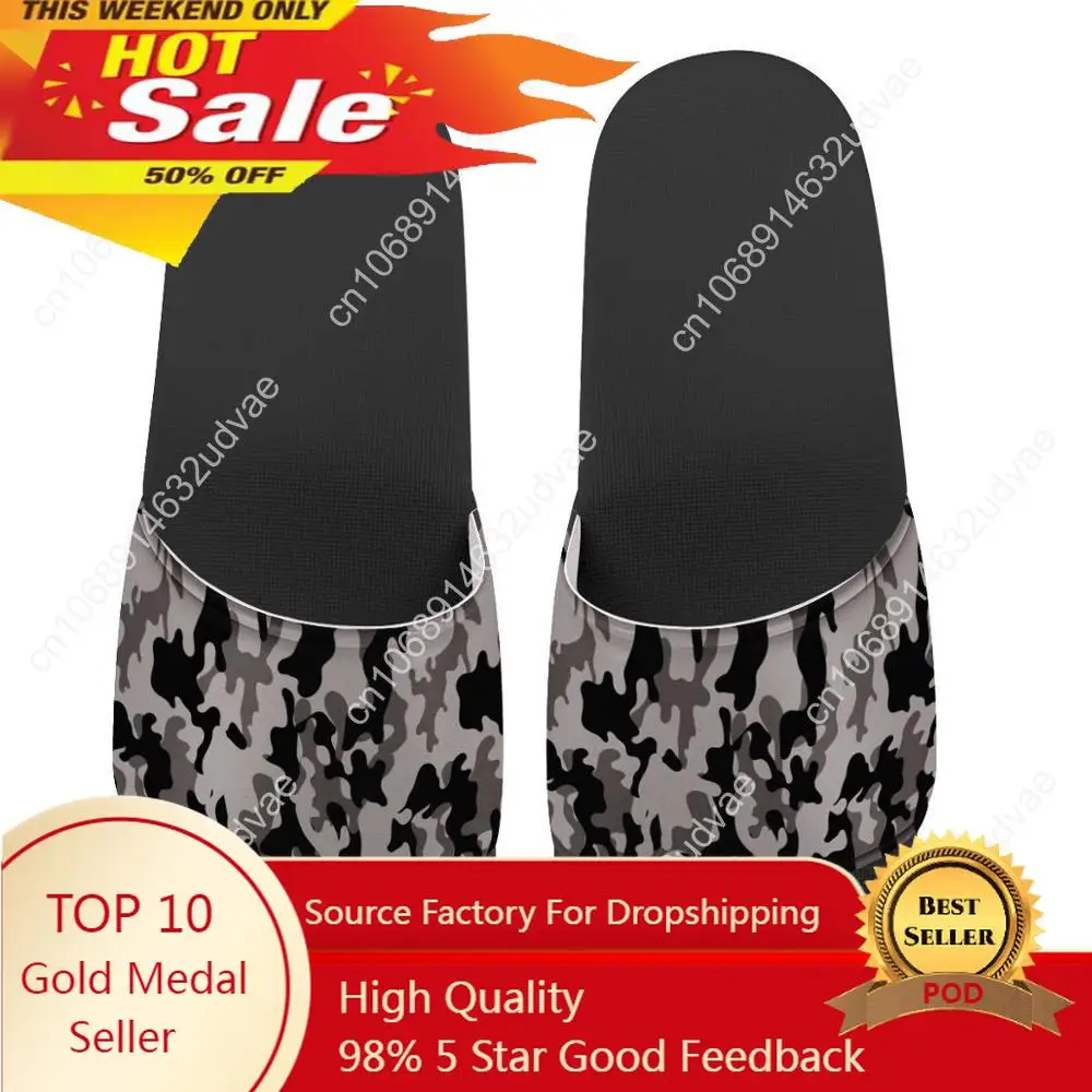 

Men's Custom pattern Slippers Flip Flops Camo Casual Slides Men Shoes Non-slip Beach Shoes Summer Sandals Zapatos Hombre