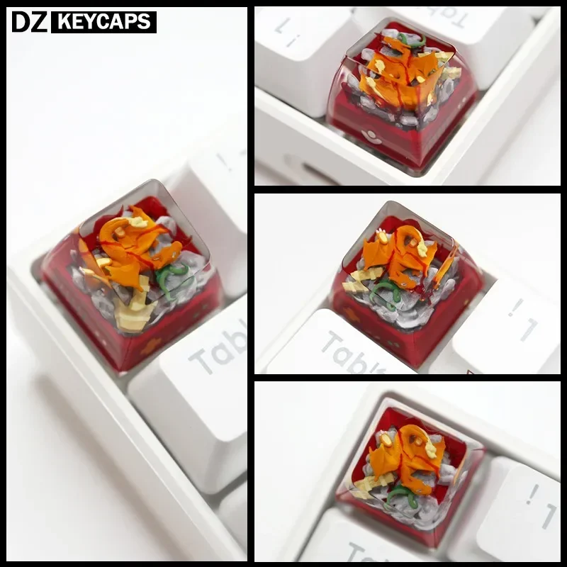 Pokemon Anime Eevee Kira Resin Keycaps Micro Landscape Handmade regali personalizzati personalizzati tastiera meccanica Keycaps