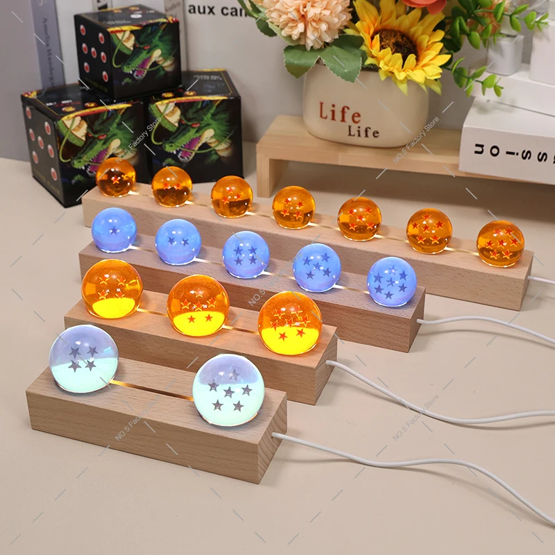 Dragon Ball Z Led Lights Glass Star Ball Display Base Stand 3D