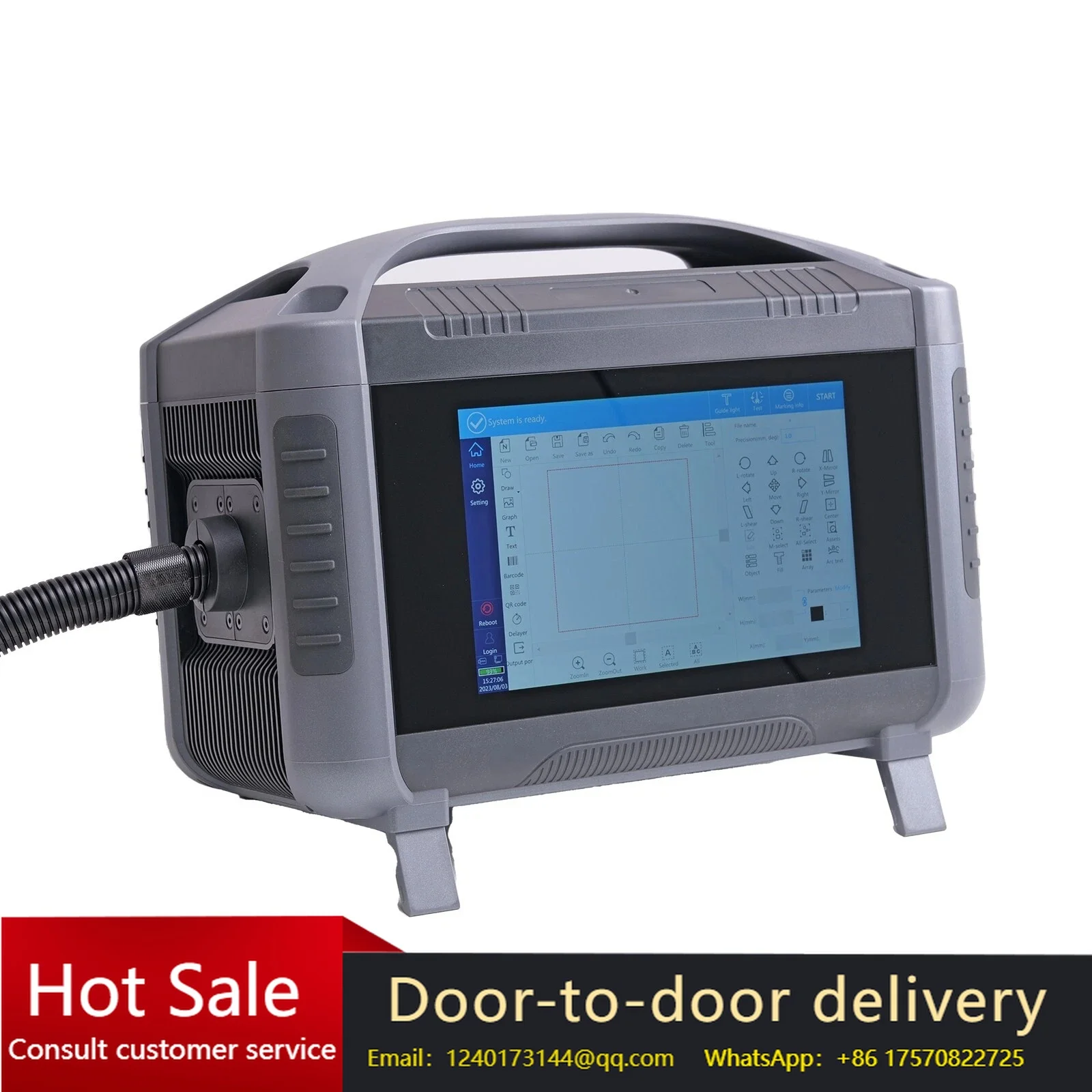

30W Handheld Portable Laser Marking Machine with 100mm Lens Laser Marker