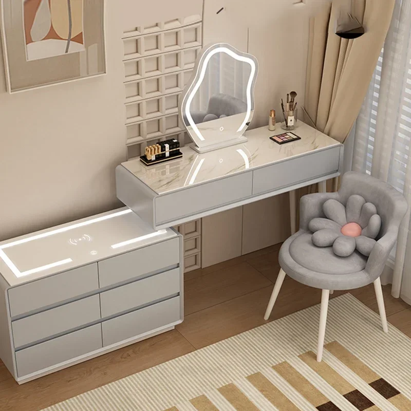 Full Length Dressing Table Modern Storage Bedroom Set Makeup Vanity Dresser Mirrors Nightstands Tocador Bedroom Furnitures