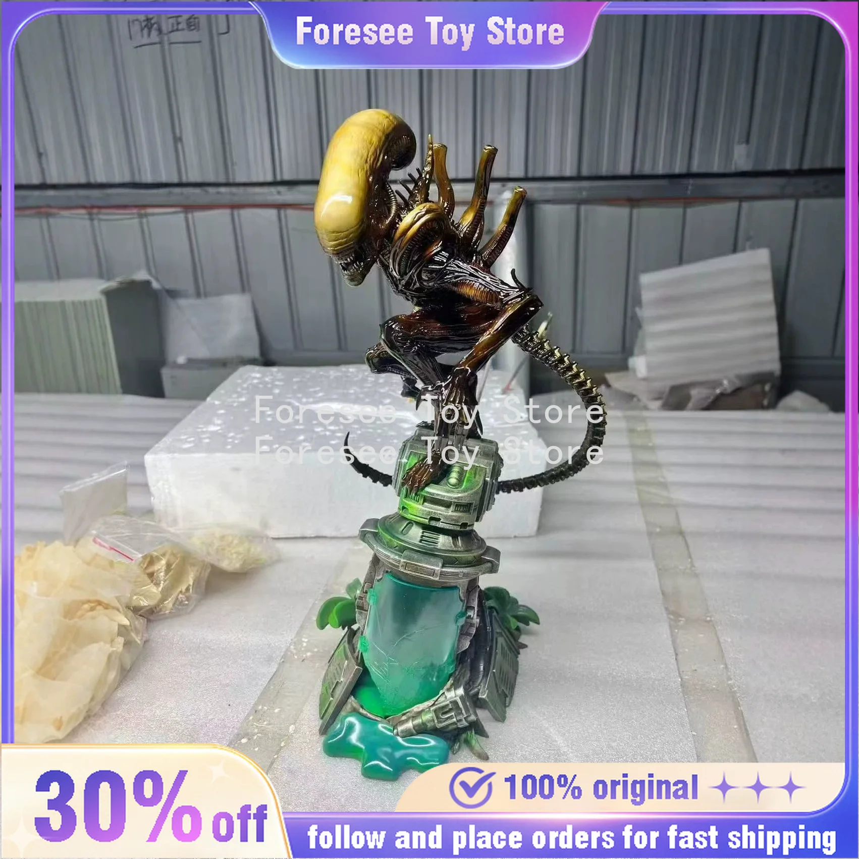 

Alien Xenomorph Anime Figure 50cm Resin Figure with Sci-Fi Base Horror Movie Personalized Model Doll Toys Gifts