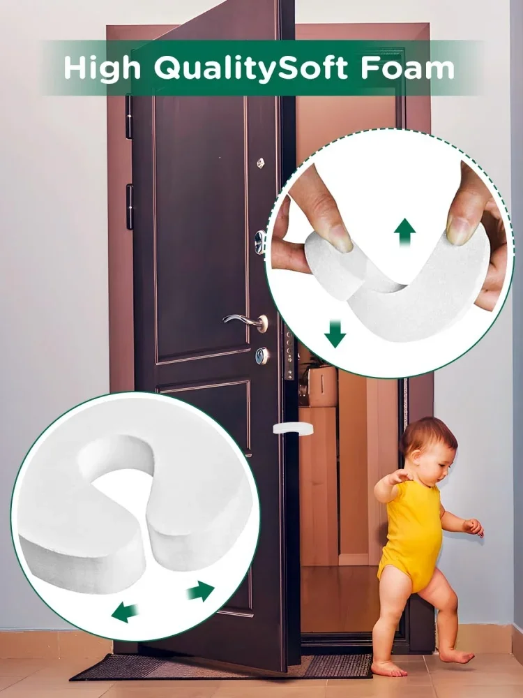 6 шт., защита от защемления дверей, защита от защемления дверей, дополнительная мягкая пенопластовая защита от защемления пальцев, защита для пальцев для детей