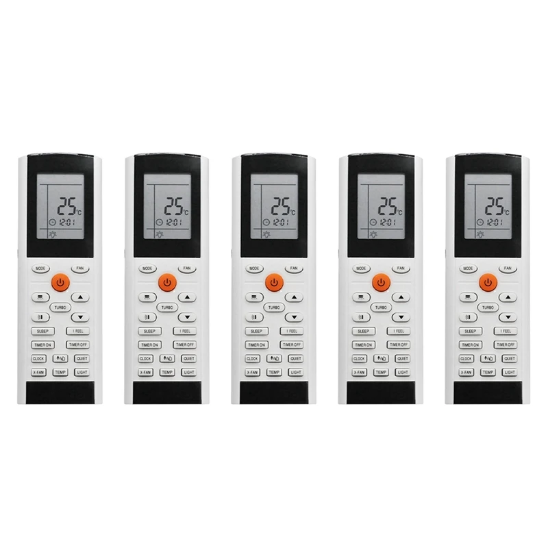

5X Air Conditioner Remote Control YACIFB YAC1FB YAC1FB6 YAC1FB9 For Air Conditioner Tadiran Electrolux Gree ZACS-07 HPF
