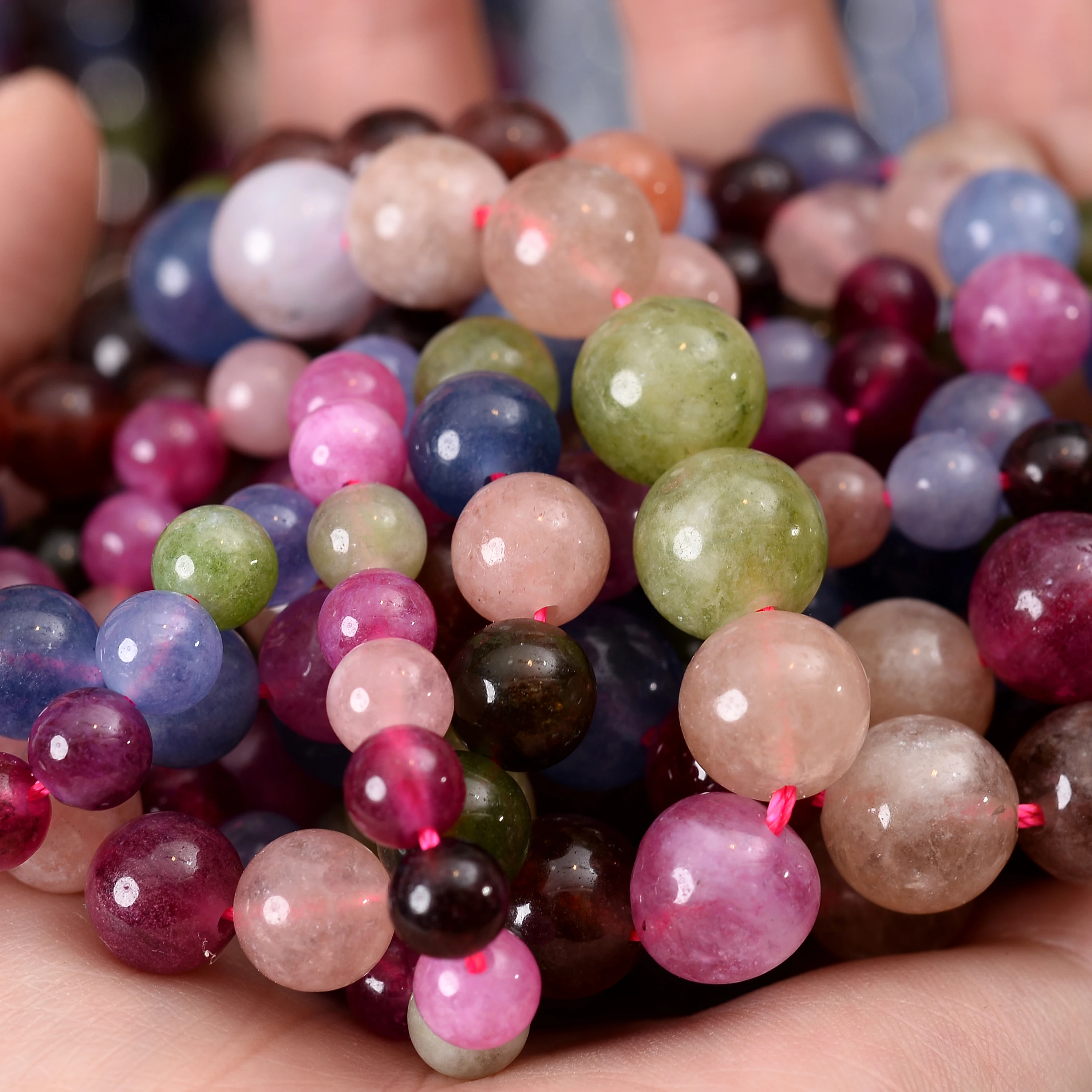 Natuursteen Kralen Lava Jaspers Tijgeroog Quartz Agaat Ronde Losse Kralen voor Sieraden Maken DIY Armband Accessoires 4-12MM