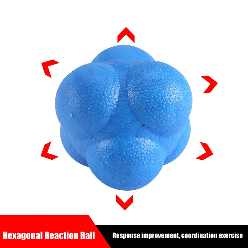 1Pc Hexagonal Reaction Ball Silicone Agility Coordination Reflex Exercise Fitness Training Ball Suitable For Children And Adults