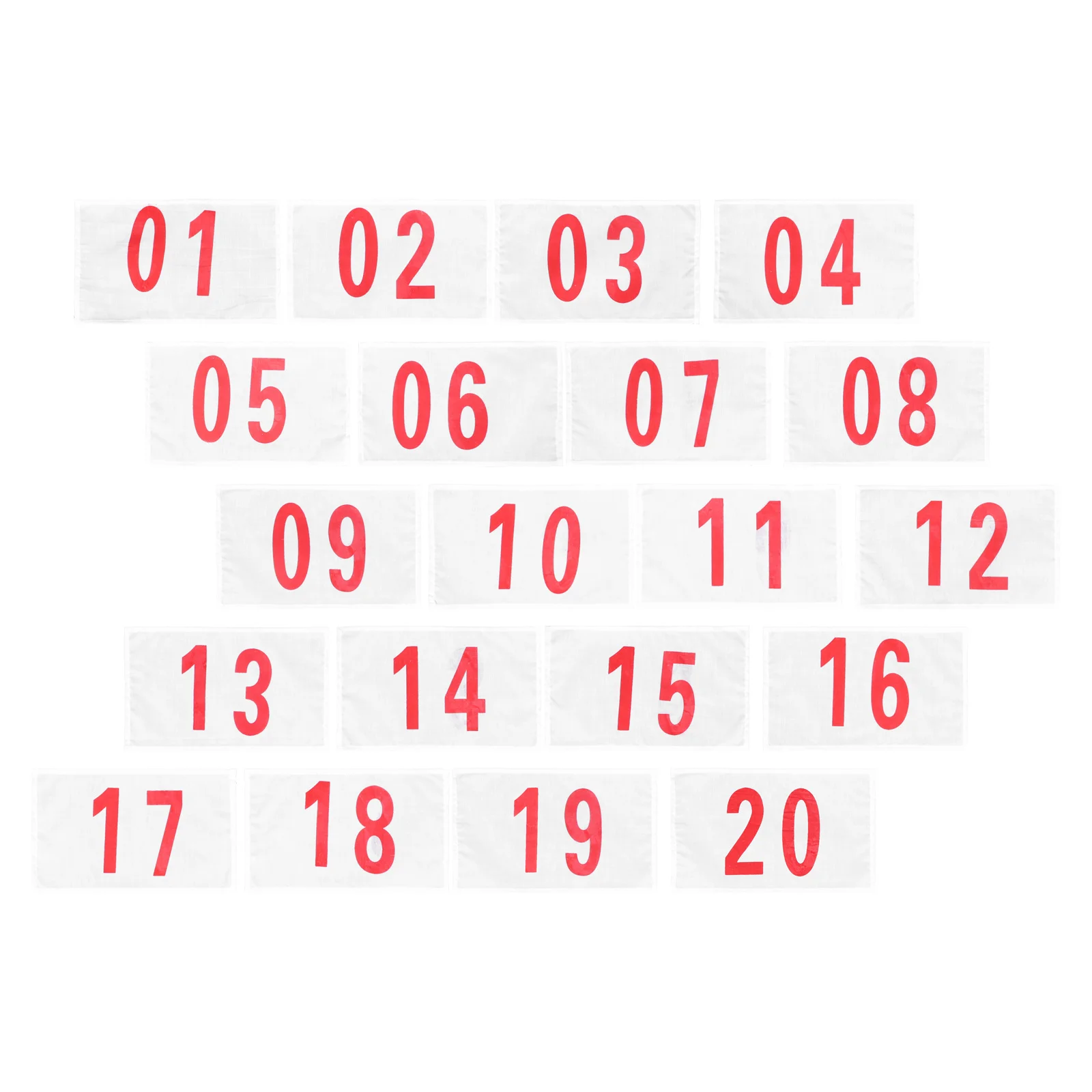 เสื้อเบอร์แข่งกีฬา 20 ชิ้น สำหรับการแข่งขันวิ่ง ผลิตจากผ้าโพลีเอสเตอร์ผสมคอตตอน พกพาสะดวก เหมาะสำหรับกรรมการ ฝึกซ้อมในโรงเรียน และงานกีฬาต่างๆ