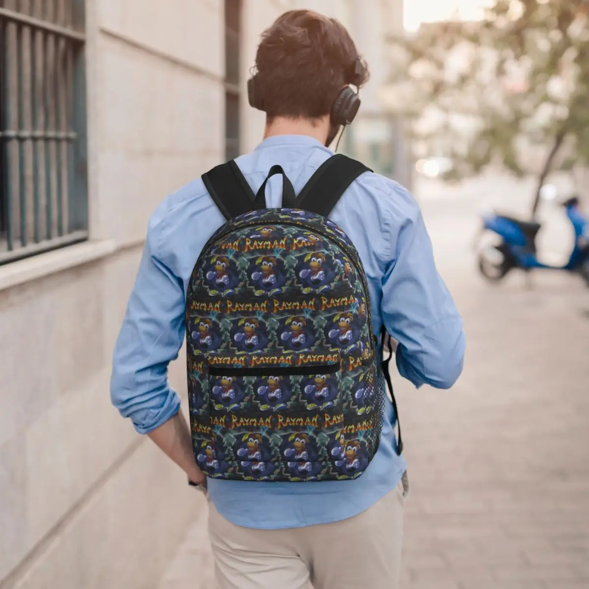 Ps1 Rayman Game Vintage Gamer Gaming Gamer Girl Videogames Backpack Boys Girls BookBag Children School Bag Laptop Shoulder Bags