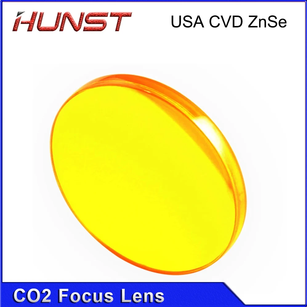 HUNST USA CVD ZnSe Focus Lens Dia 12mm 18mm 19.05mm 20mm FL 38.1 50.8 63.5 76.2 101.6mm For Co2 Laser Engraving Cutting Machine