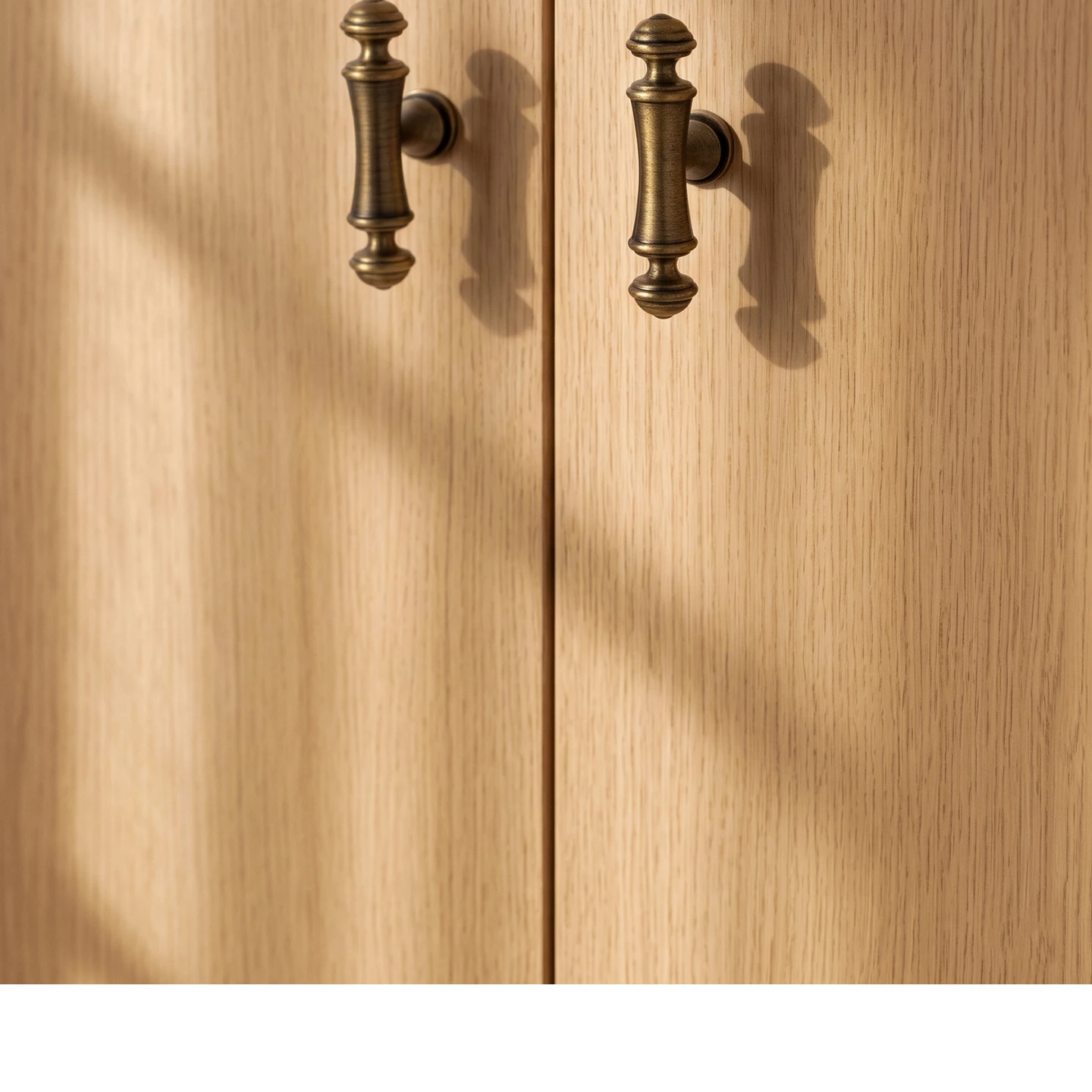 Antique brushed brass cabinet pull 22