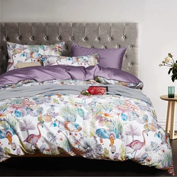Egyptian cotton bed linen sheets, bedding sets, duvet cover, flower print, pastoral Princess bedspreads, # SW