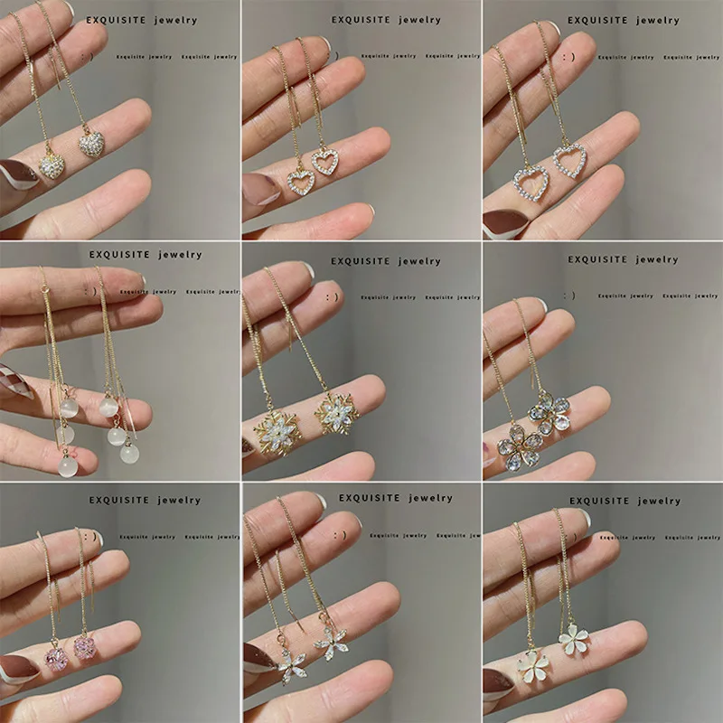 Luxury Long Tassel Earrings  for Women Advanced Sense  Atmosphere Fashion  Retro Gift