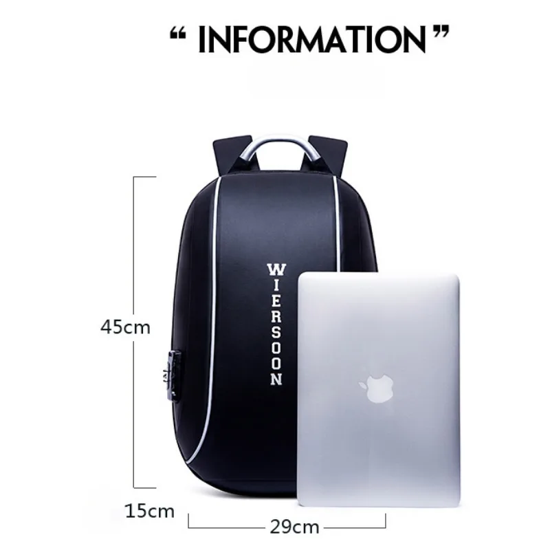 New Hard Shell Men Shoulder Bag Multifunctional Anti-theft Business Password Lock Small Backpack Computer Bag Travel Travel Bag