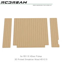 RCDream Wood Color Decorative Panels Plates 3Dprinted for Wild-Defender RD110 313mm 324mm 4Door Pickup Upgrade Parts #D1C15