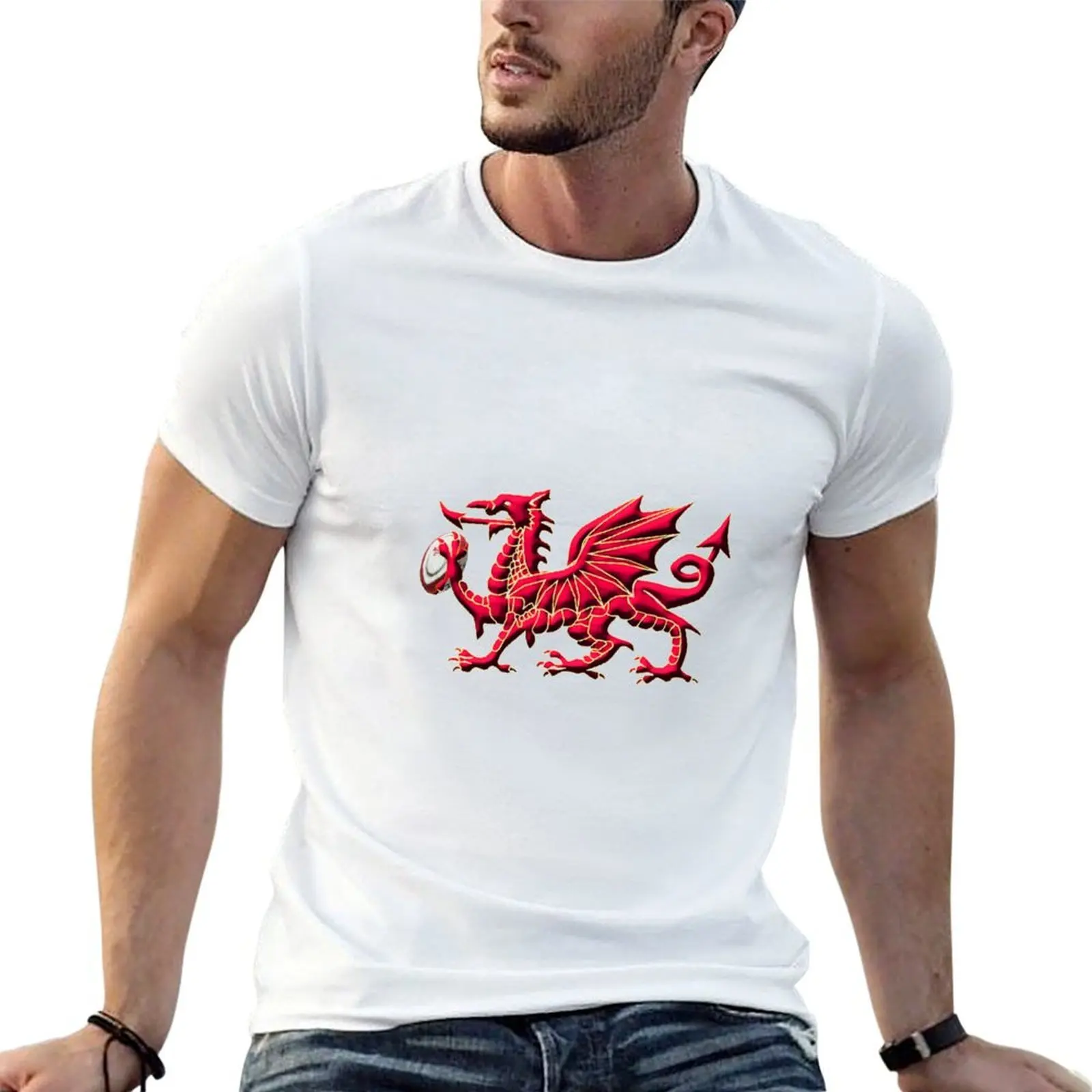 

Welsh Rugby Dragon T-Shirt cotton t shirts high quality t shirts with prints t shirt man designer T-shirt