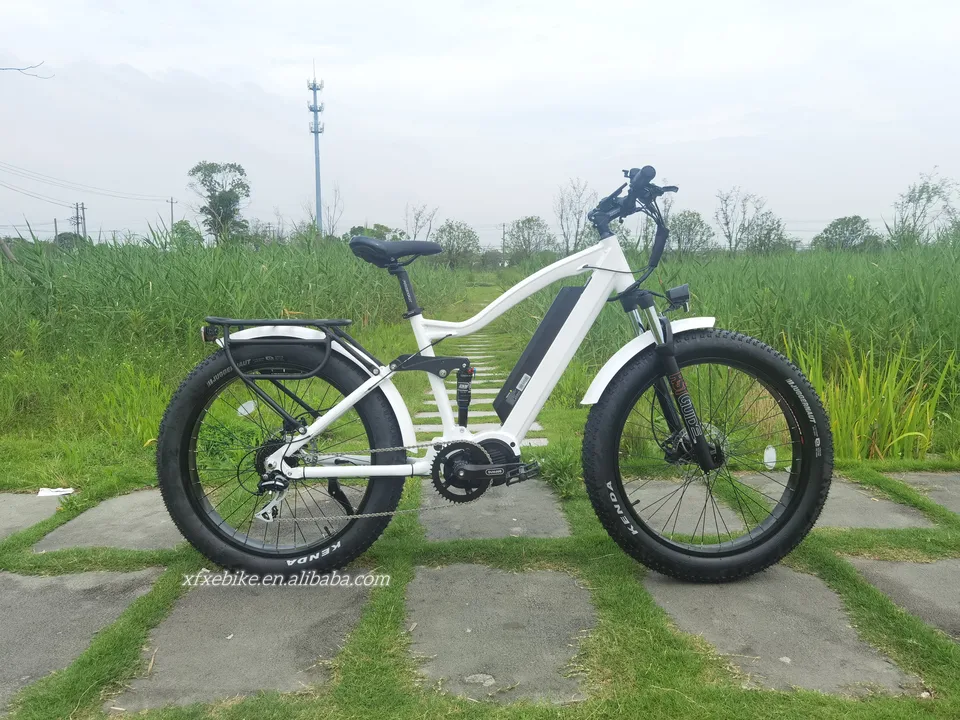 High Power E MTB 8 Speed Fat Tire Full Suspension Electric Mountain Bike 1000w Bafang M620 Mid Drive Ebike for Hunting image 6