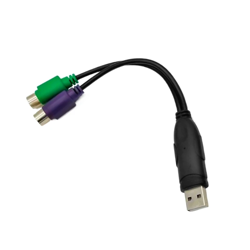 Компактно от 2P2 до USB -адаптера USB до DoublePS/2 Адаптер для путешествий и офиса