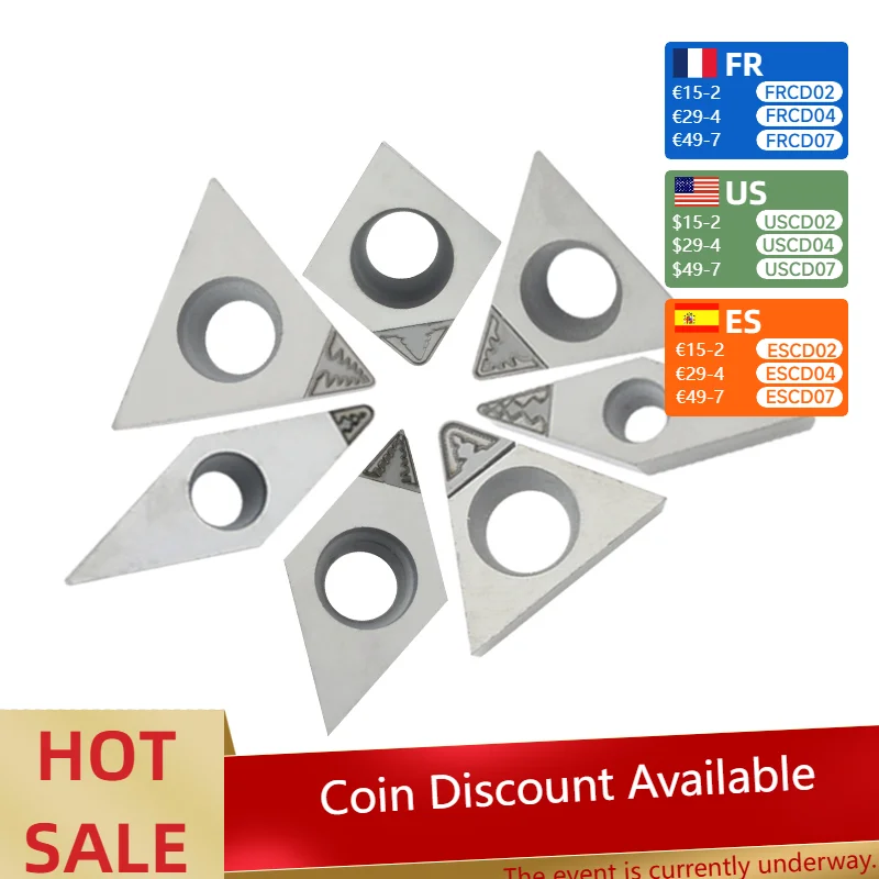 

Алмазный фрезерный станок, индексируемая вставка cnc CCGT060204 DCGT070204 TCGT110204 VBGT VCGT, токарный инструмент, 1 шт.