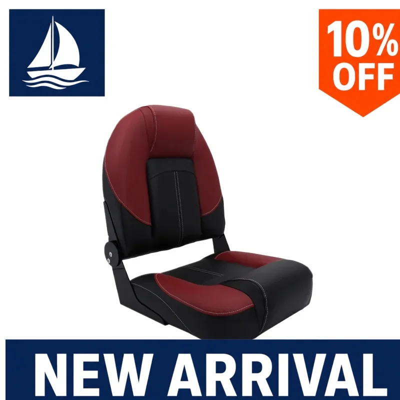 Marine Boat Seat Yacht Speedboat Chair Adjustable Backrest Convertible Front Rear Passenger Seat Contrasting Color Outdoor