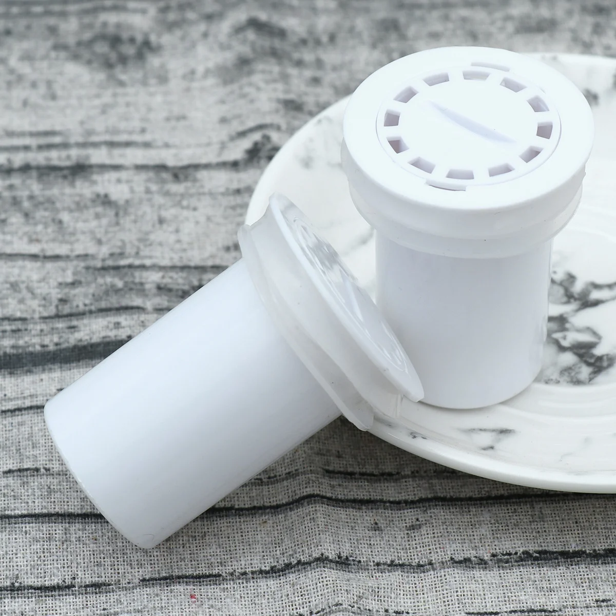 2 pçs drenagem do banheiro gully capa coletor de cabelo filtro armadilha drenagem rápida filtro chão chuveiro branco