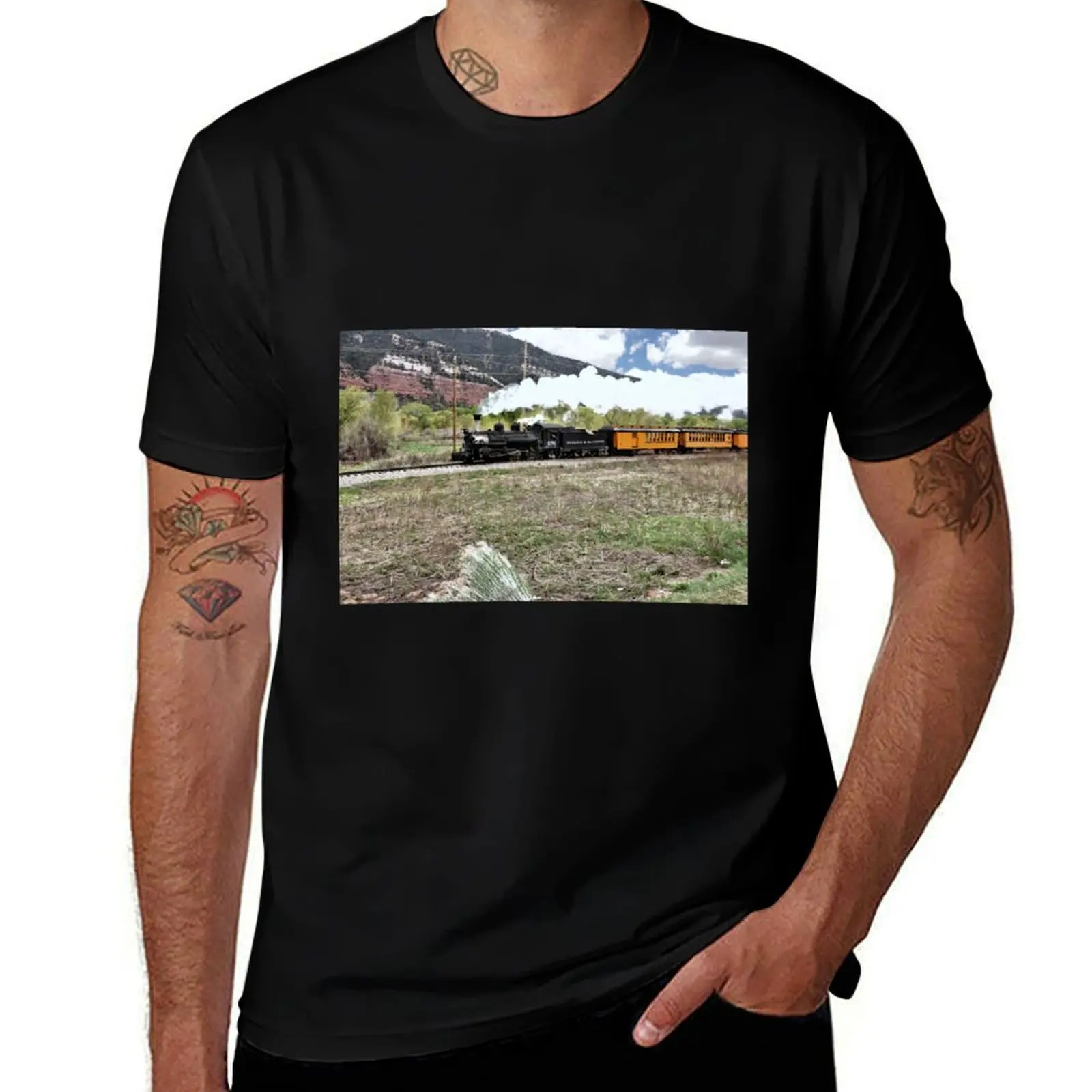 Steam Locomotive - Durango And Silverton Railroad 1 T-Shirt Fitness Quick Dry Short Sleeve Top T-Shirt