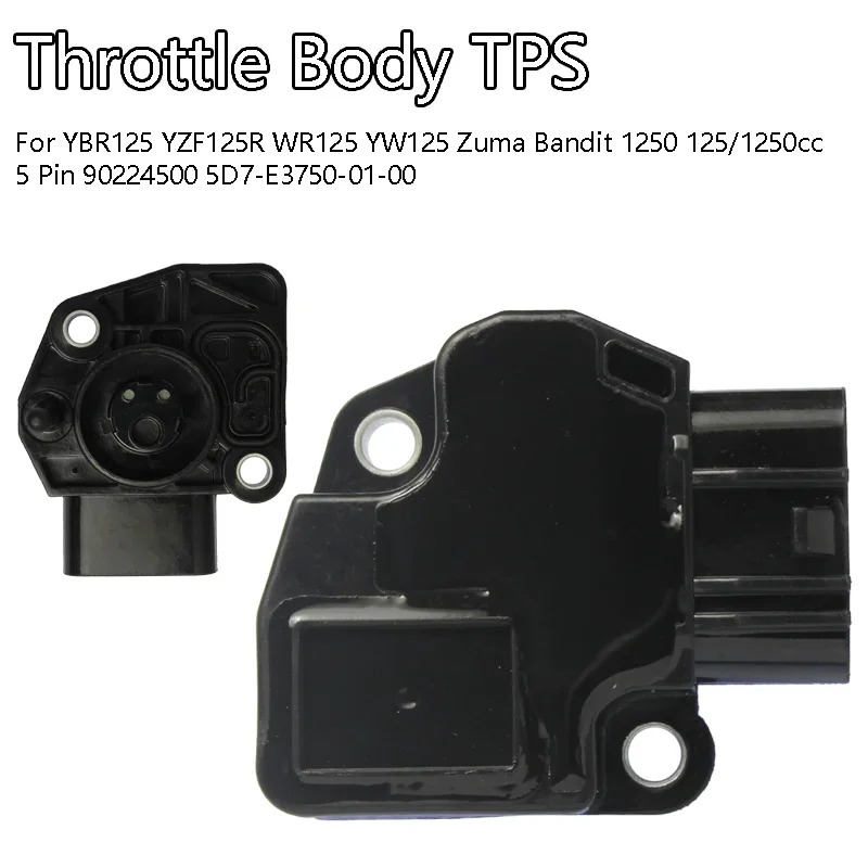 TPS Throttle Position Sensor 90224500 5D7-E3750-01-00 For YBR125 YZF125R WR125 YW125 Zuma Bandit 1250 125/1250cc 5 Pin