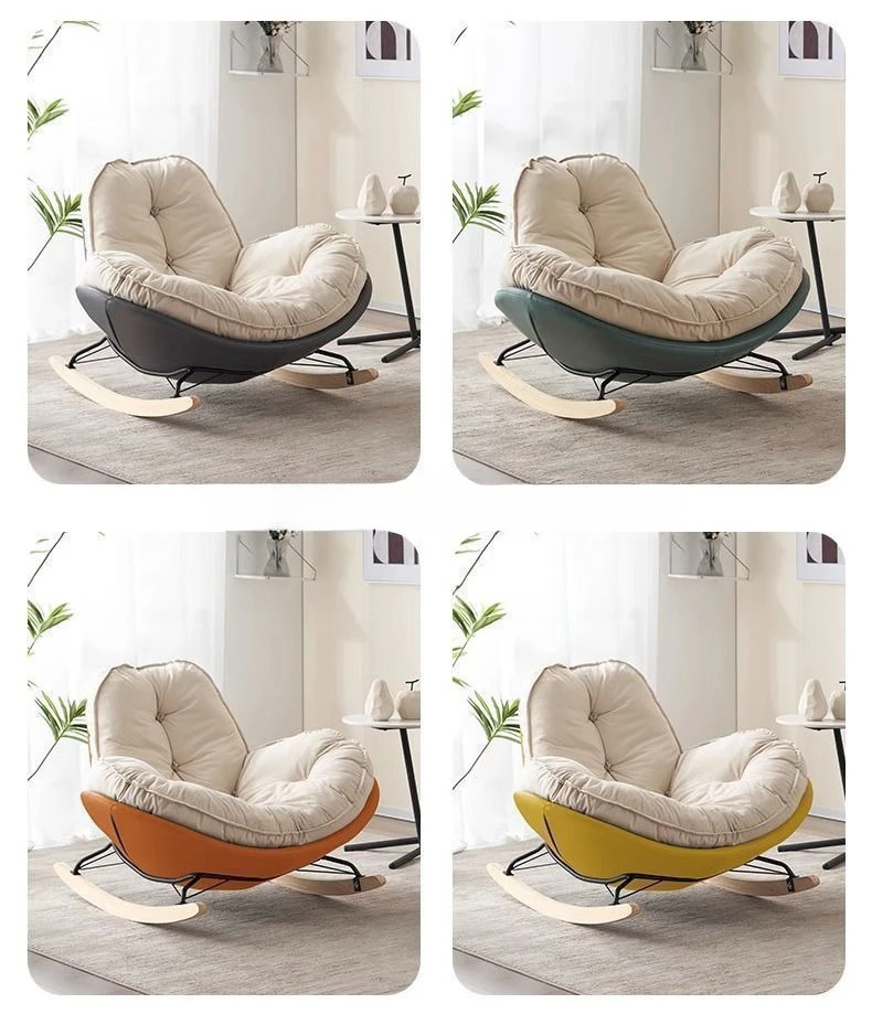 Modern Chair Comfortable Adult Recliner  Luxury Metal Rocking Chair for Dining Balcony Sofa for Living Room Luxury Design