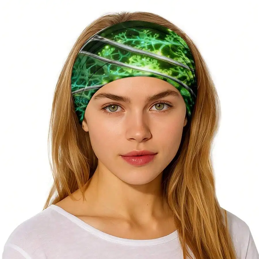 

Printed Multi-Functional Headband For Women And Men, Elastic Sports Headwear For Yoga Hiking Cycling Outdoor Activities
