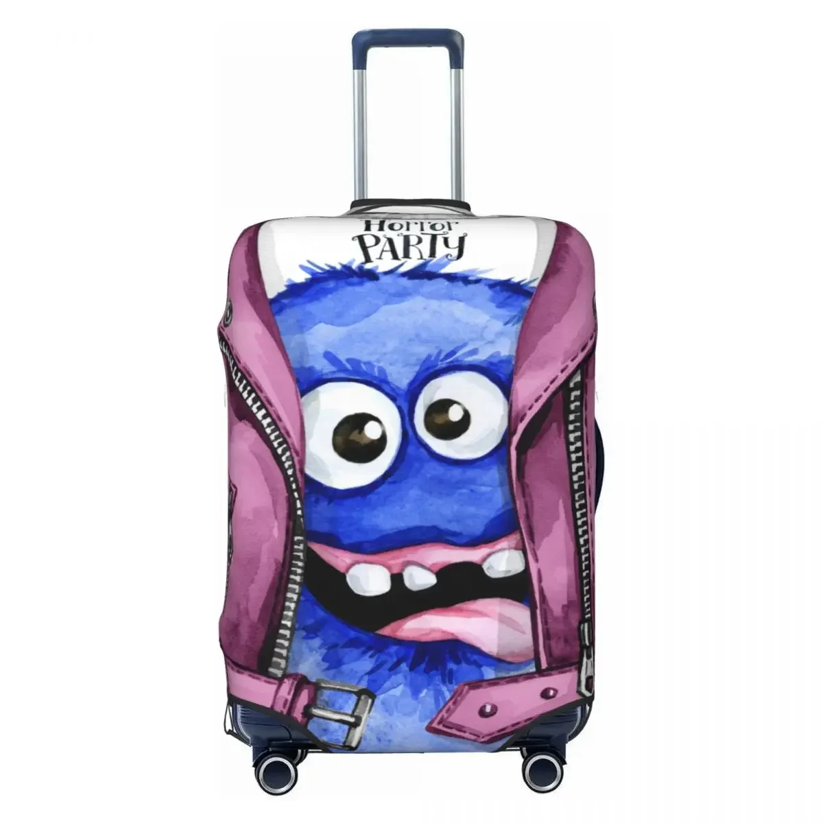 Strange Fun Illustration Suitcase Cover Vacation Monster Rock Strectch Luggage Accesories Business Protector Xmas Gift