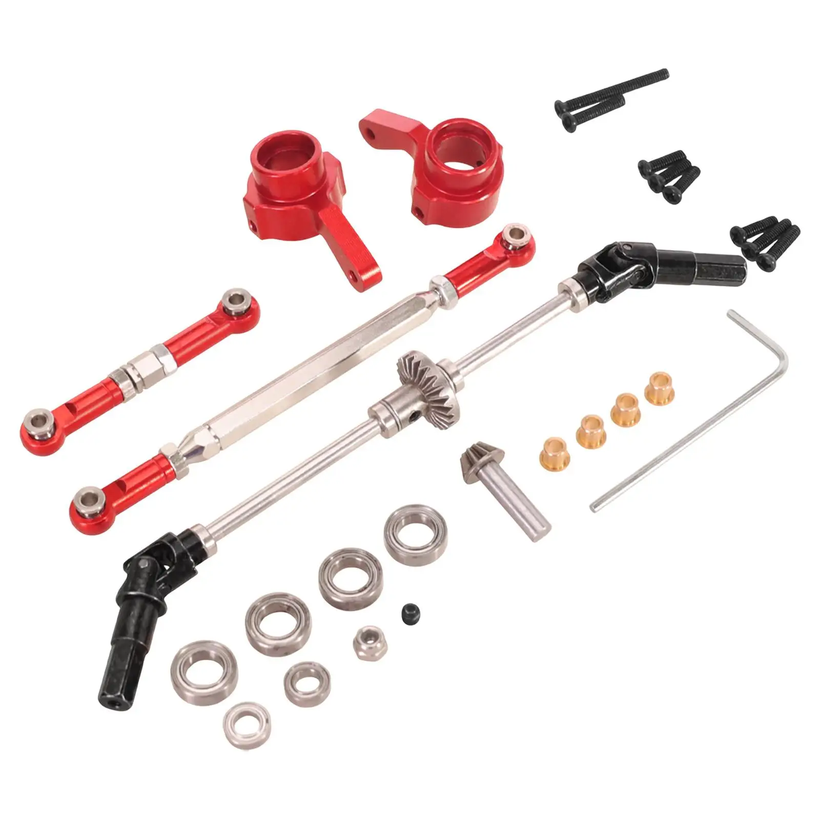 RC المحور المعدني والعتاد جسر رمح كأس التوجيه قضيب عدة ارتداء مقاومة 1:12 RC قطع غيار المركبات ل LC79 1/12 MN78 MN82