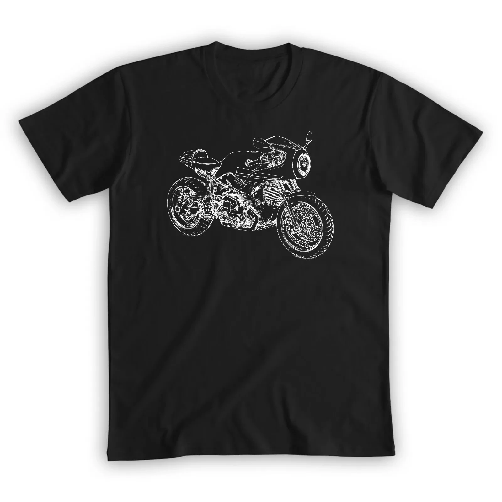 

2024 Men T Shirt Casual R NineT Racer Classic Logo T-shirt Graphic Summer Short Sleeves 100% Cotton S-3XL Cool Tee