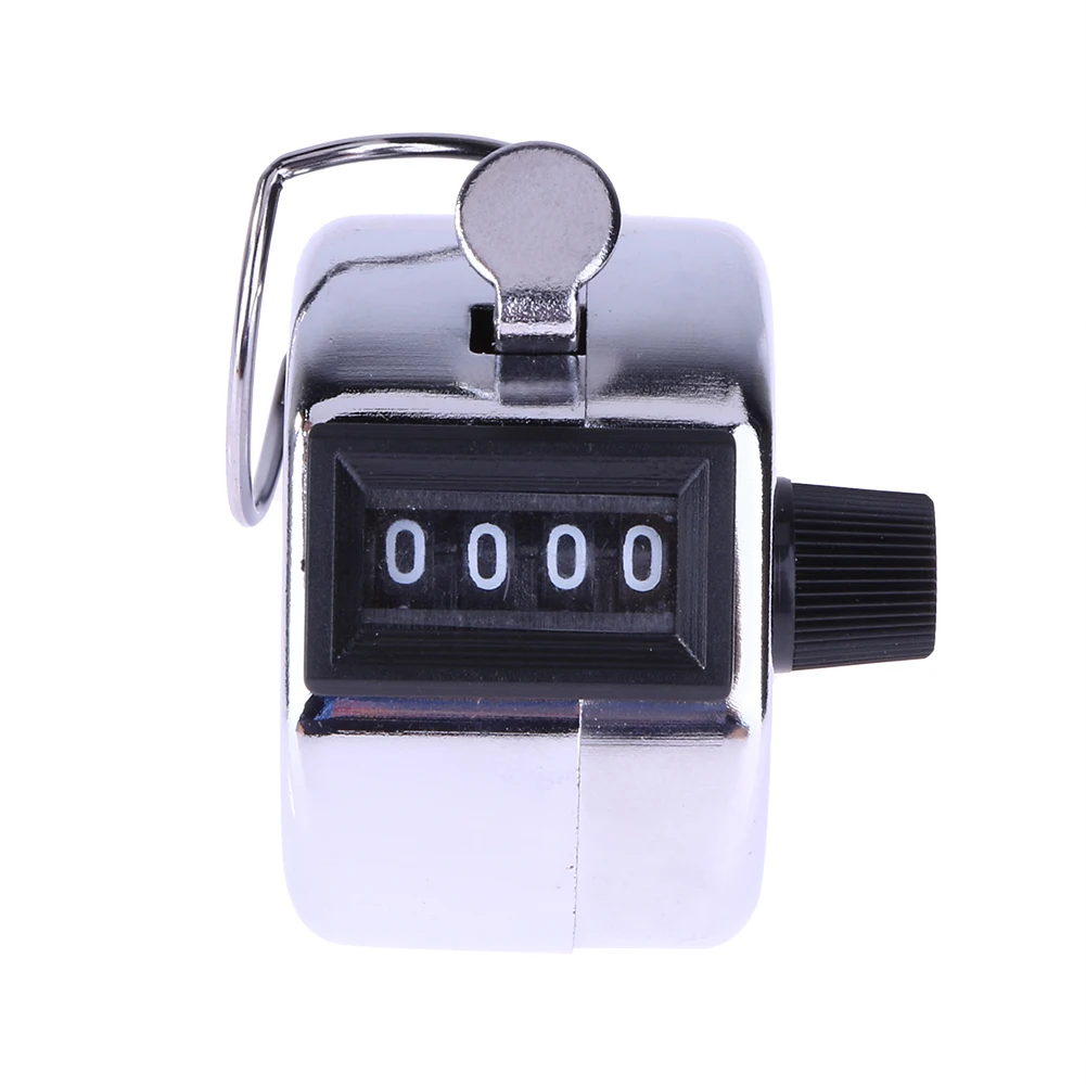 4 Digit Number Counter with Metal Lap Portable Metal Counter for Soccer Golf Warehouse Counting Device