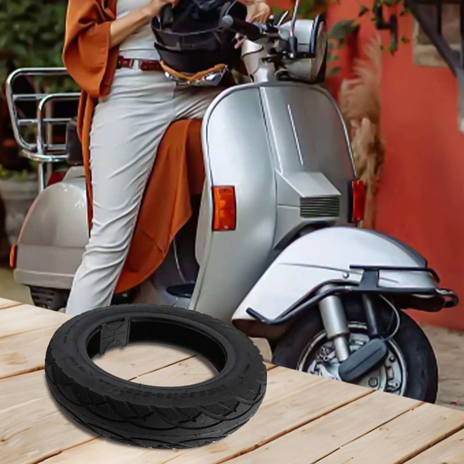 12x2.50 64-203 12 Inch Tubeless Tyre Daily Commuting Lightweight Long-lasting Easy Installation High-quality Materials