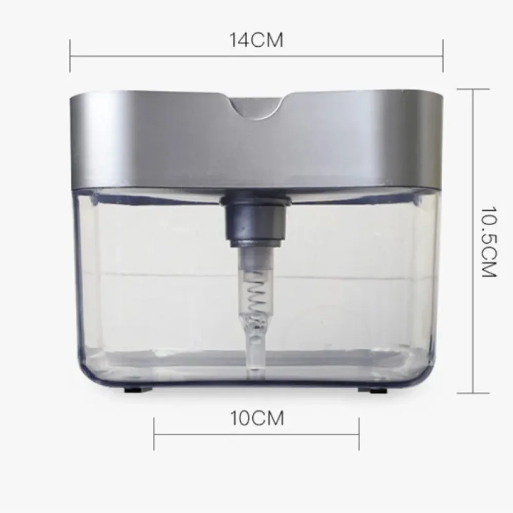 Automatic Soap Dispenser Bottle for Detergent Liquid Kitchen Dish Soap Dispenser Kitchen Sponge Dispenser Manual Soap Pump 380ml