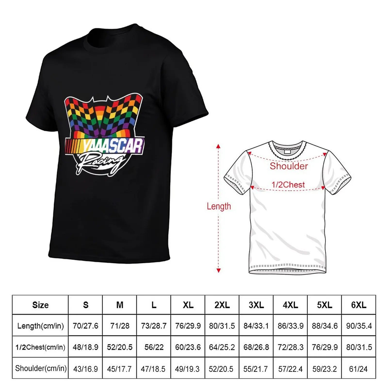 NASCAR Checkered Flag YAAASCAR T-Shirt Athletic Quick Dry T-Shirt for Men