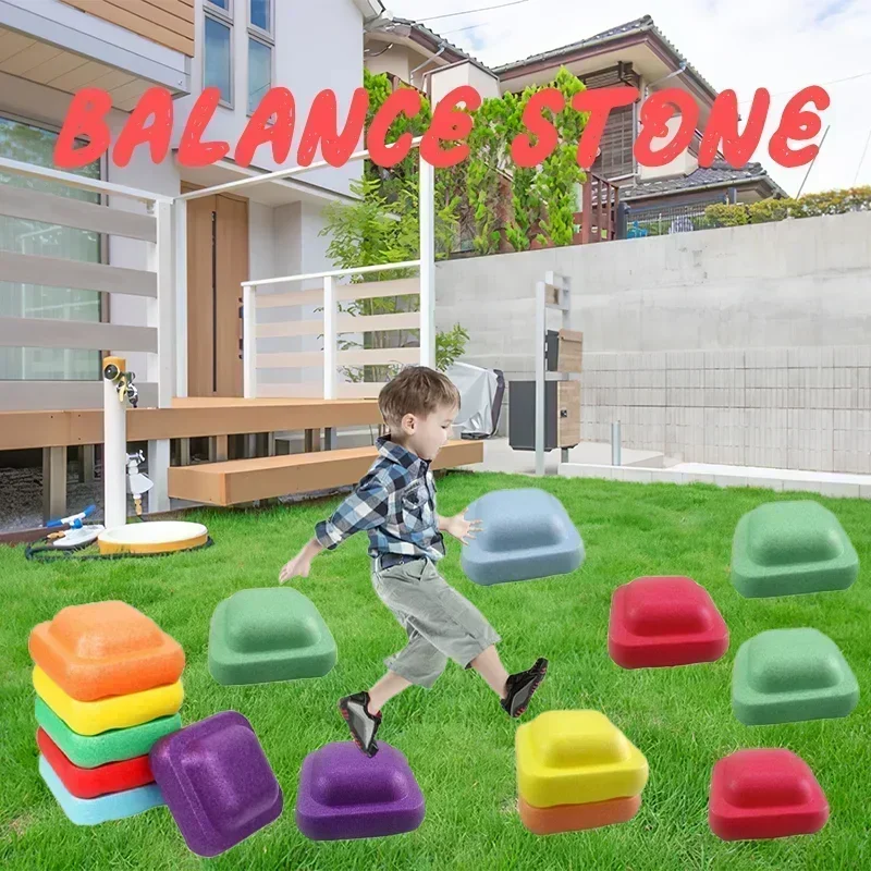 3Pcs New Children's Balance Training Foam Step Sensory Tube Assisted Outdoor Games Stacking Stones Balance Sports Baby Toys Gift