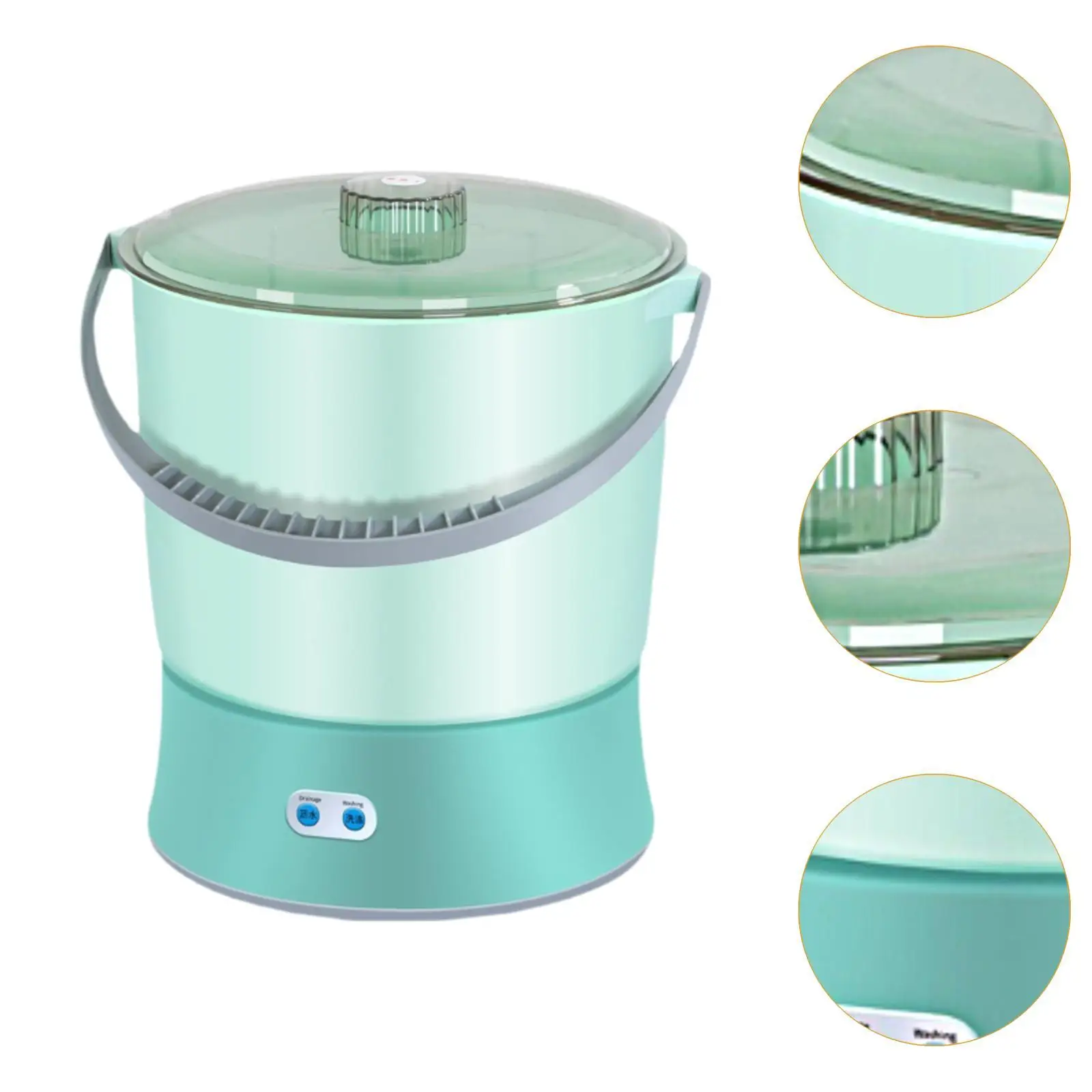 غسالة غسيل صغيرة 8 لتر، دلو غسيل صغير عملي وخفيف الوزن، غسالة صغيرة مدمجة لجوارب السفر