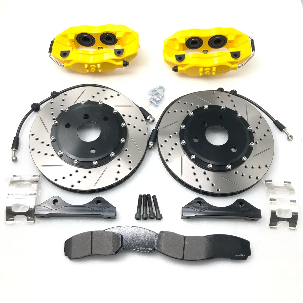 Jekit RACING เบรค Caliper 4-Piston Caliper โรเตอร์355X28มม.18นิ้วสำหรับกอล์ฟ7 6 5 4 MK7 MK6 MK5 MK4