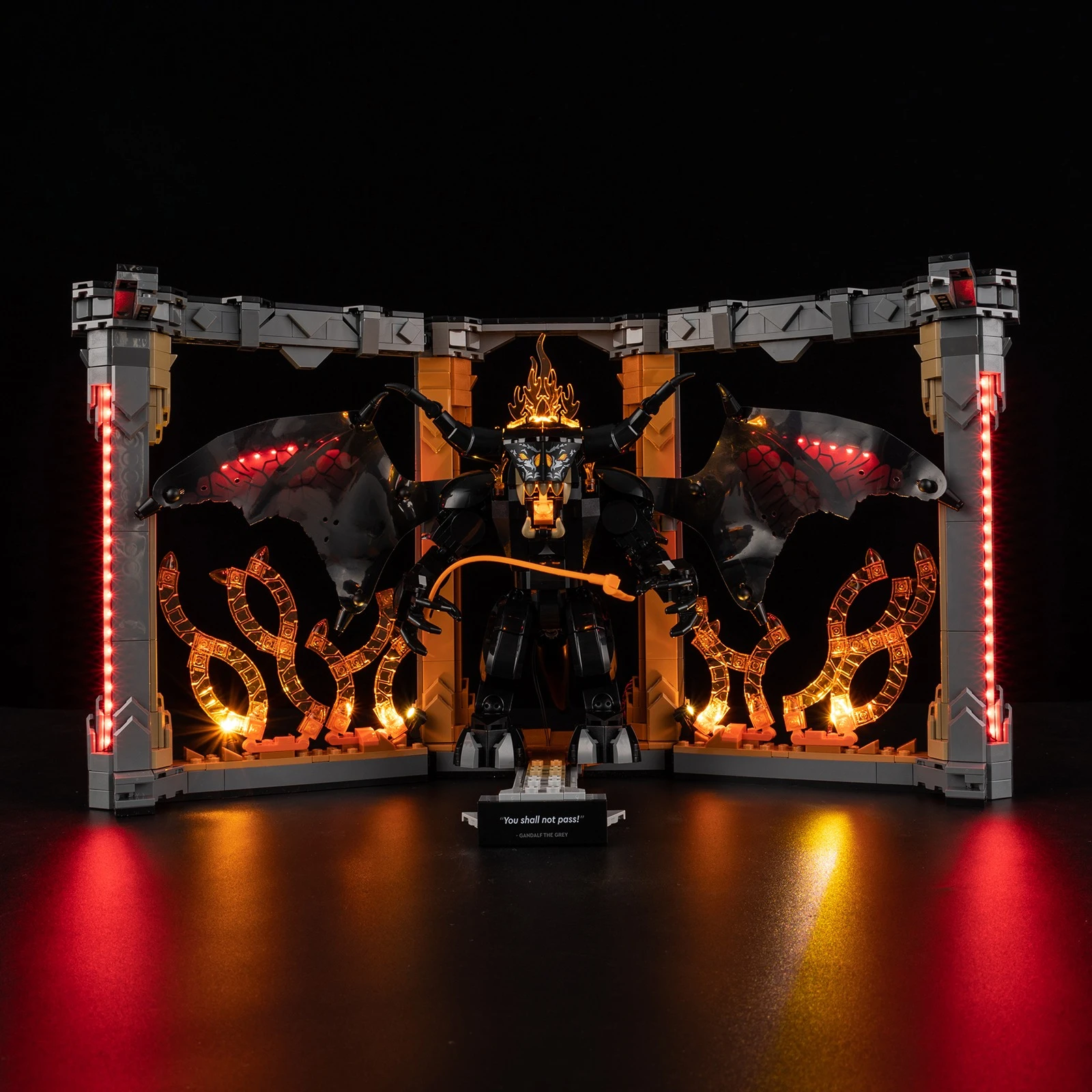Nenhum modelo conjunto de iluminação LED adequado para LEGO O Senhor dos Anéis Balrog Book Nook 10367 (excluindo blocos de construção)