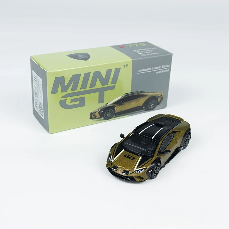 MINIGT 1:64 modelo de coche Lambor Huracan Sterrato vehículo deportivo fundido a presión de aleación # 779 Verde Gea Mate