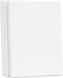 3 Pack/1.6 cm Thicker Canvas Boards for Painting, Blank Canvas Panels Bluk 100% Cotton Art Canvas for Oil, Acrylic Painting Kits