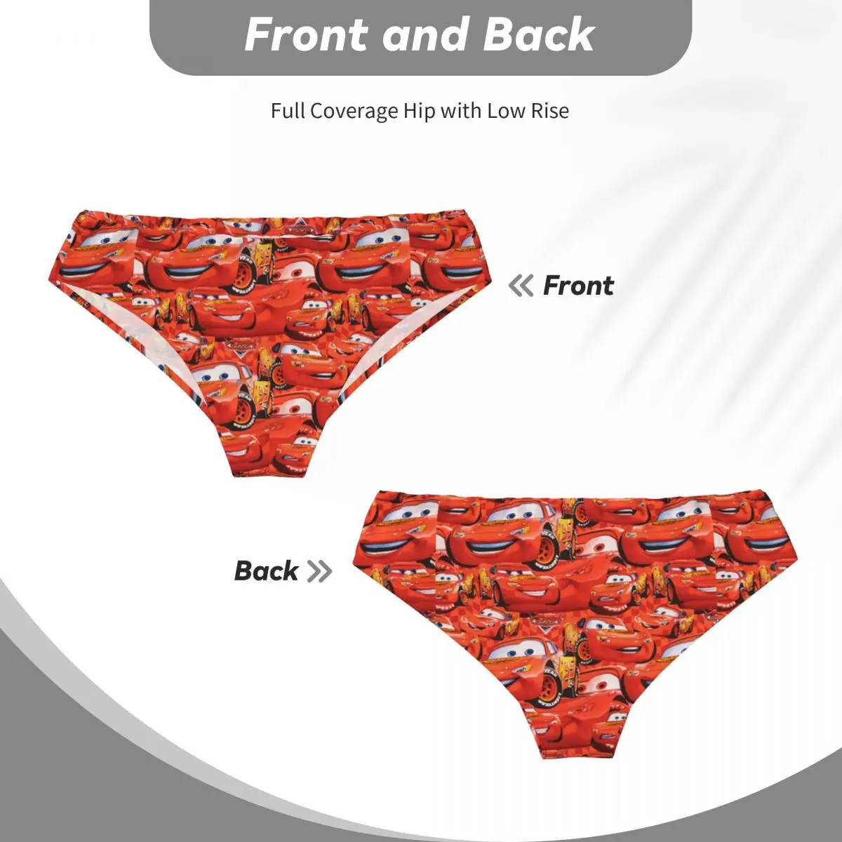 Custom Men Lightning McQueen Car Collage Men Brief Panties Male Breathable Underwear Underpants