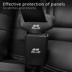 Anti Scratch Car Seat Belt Clip Protector Seatbelt Buckle Lock Cover For Honda Mugen Power Accord Civic City Vezel CRV Odyssey