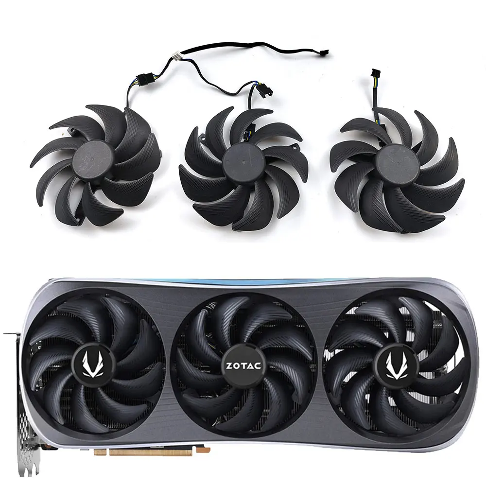 

Original 105MM RTX4090RTX4080 RTX4070ti Video Card For ZOTAC GeForce RTX 4070 Ti 4080 4090 AMP EXTREME AIRO GPU Cooler Fan