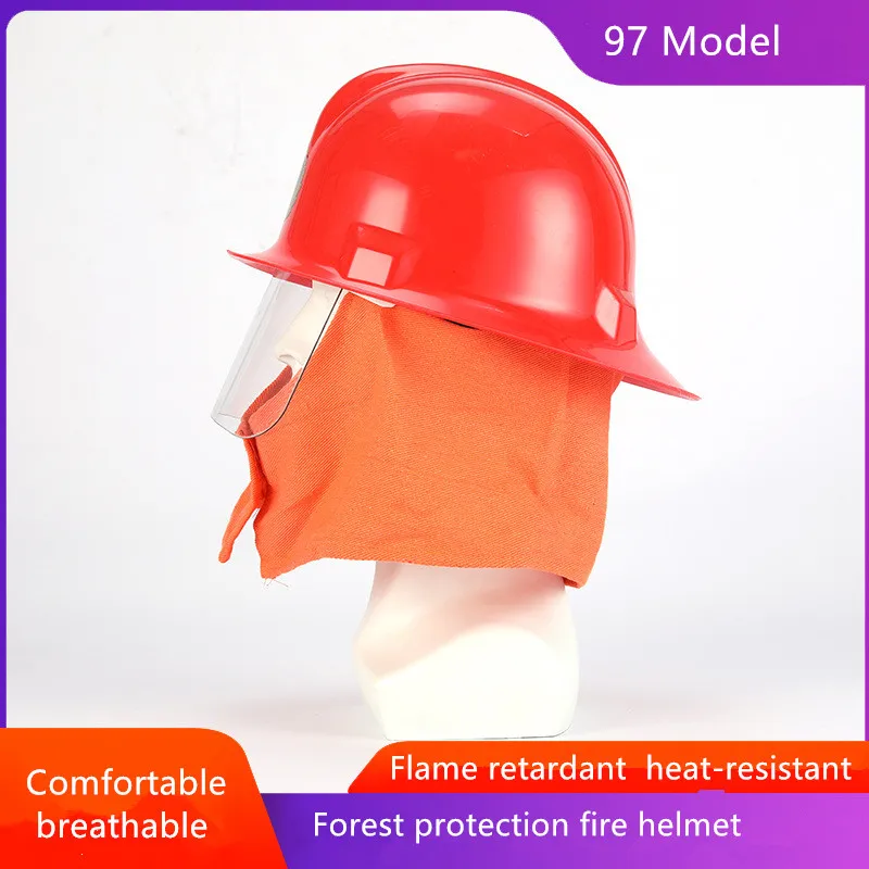 97 Models Of Forest Protection Fire Helmet With Shawl Mask Fire Rescue Helmet