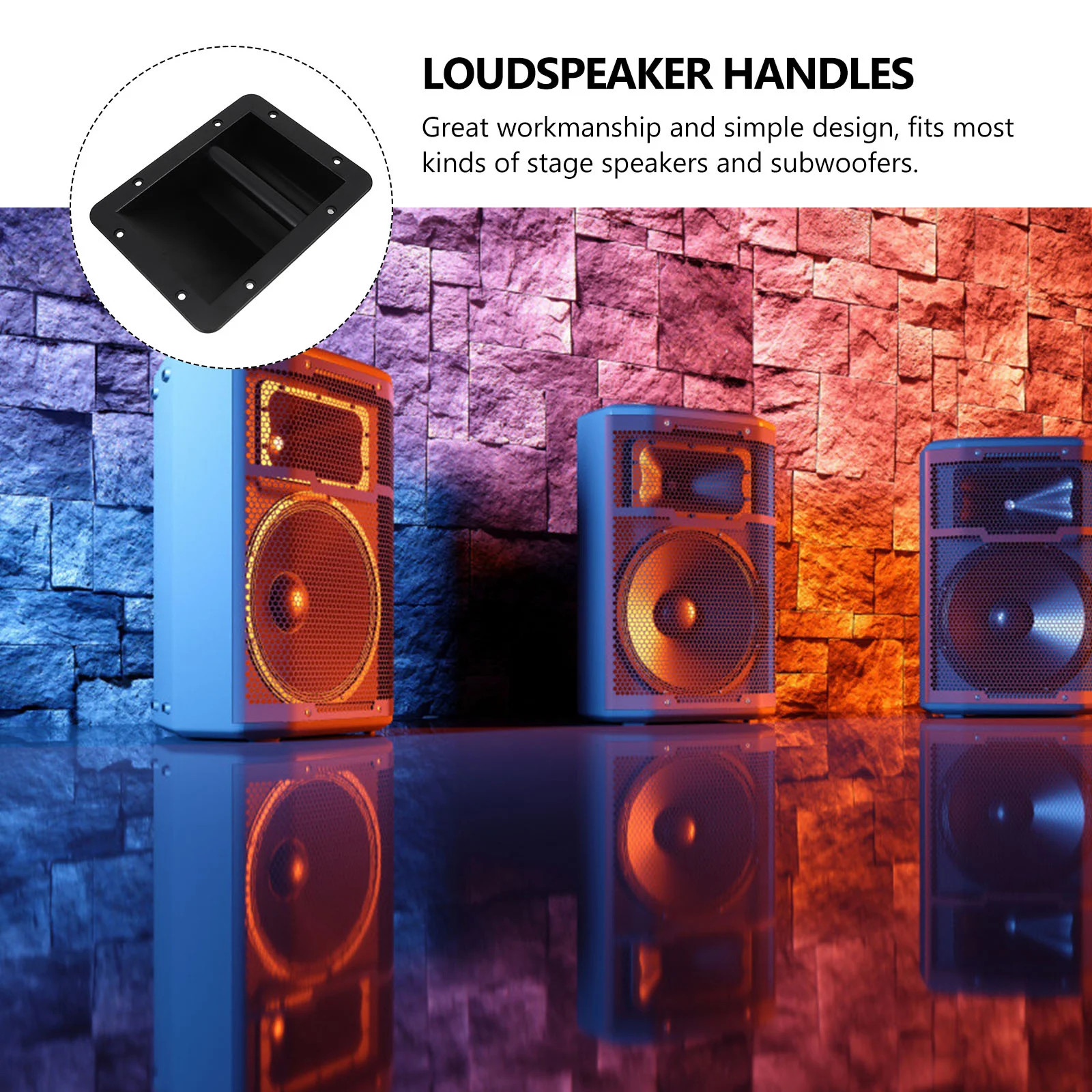 2pcs 플라스틱 스피커는 부드럽고 견고한 대부분의 무대 스피커에 적합합니다. 간편하고 안전한 운반 오디오 액세서리
